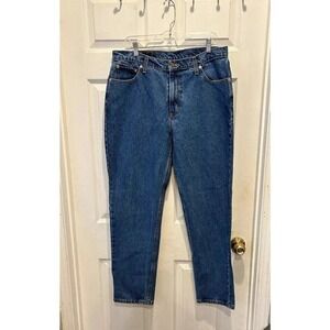 Jordache Womens Vintage High Rise Tapered Leg Jeans Medium Wash Blue‎ Size 17/18